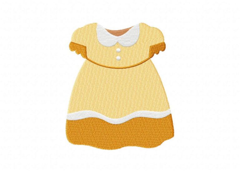 Yellow baby dress embroidery design  embroidery designs for free Yellow baby dress embroidery design  embroidery designs for free