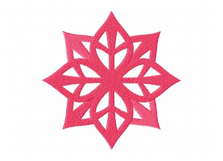 Pink christmas star embroidery design  embroidery designs for free