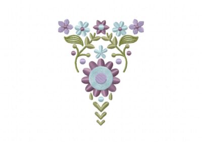 Purple Floral Buntings Embroidery Design – Embroidery Designs for Free