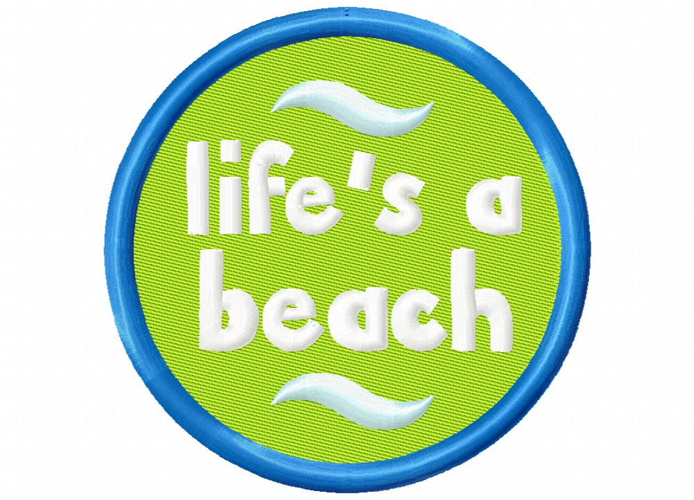Life’s Beach Embroidery Design – Embroidery Designs for Free
