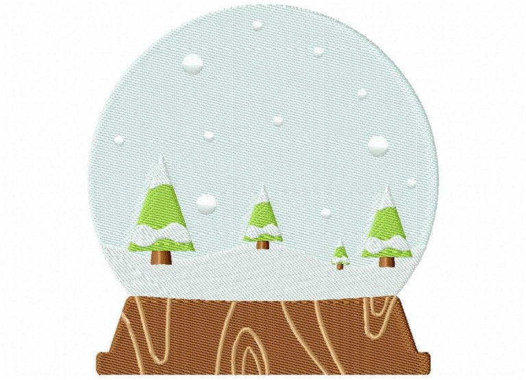 Christmas snow globe embroidery design  embroidery designs for free Christmas snow globe embroidery design  embroidery designs for free